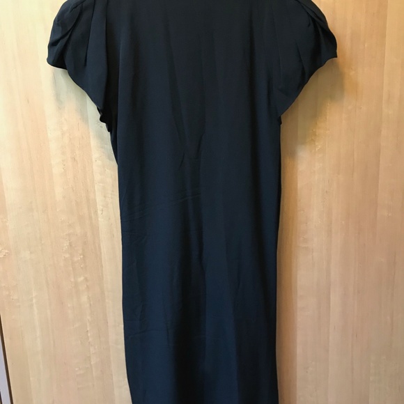 VINTAGE BLACK SILK DRESS - Picture 5 of 9